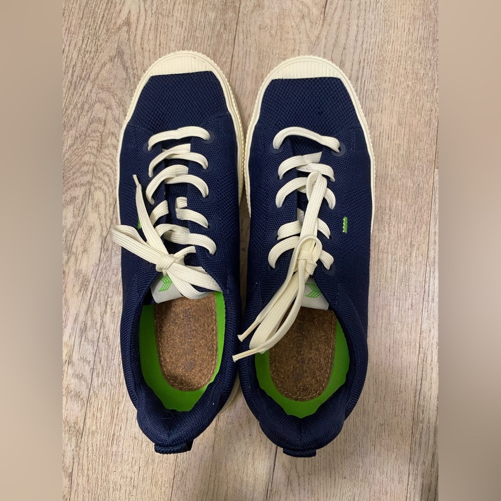 Cariuma Navy and Cream Athletic Shoes